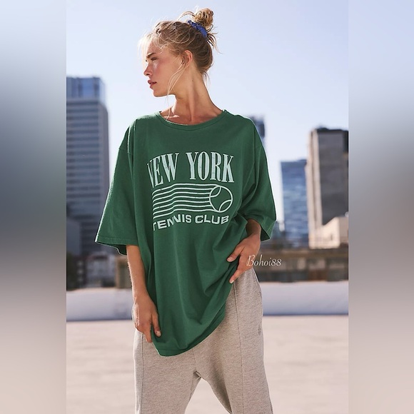 NEW Free People Original Retro Brand NYC Tennis Club Tee - Picture 10 of 13